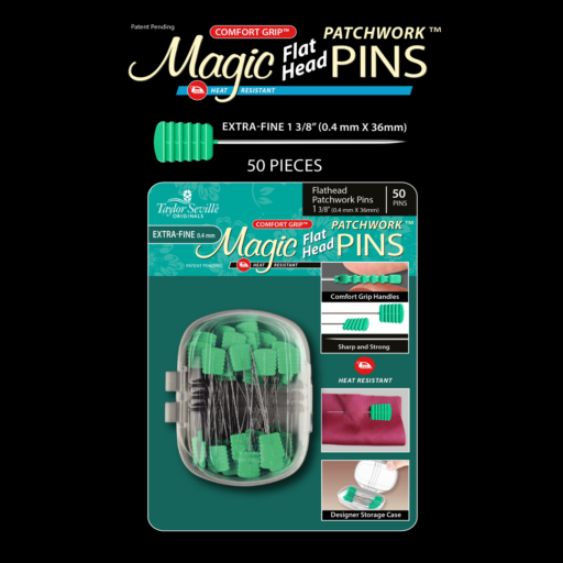 MAGIC PINS FLATHEAD PATCHWORK EXTRA FINE 50 PCS