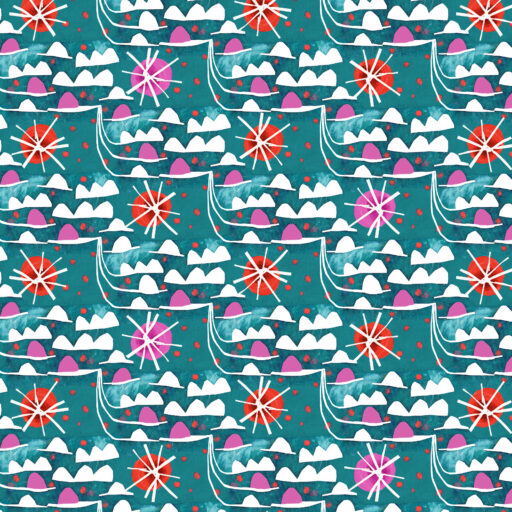 Waves - Teal - PWES044.TEAL