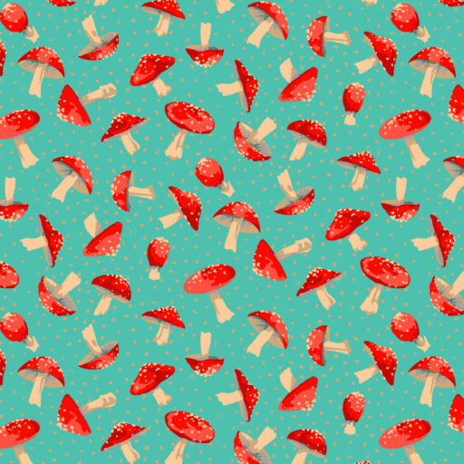 Small Toadstool - Aqua - PWMN069.AQUA