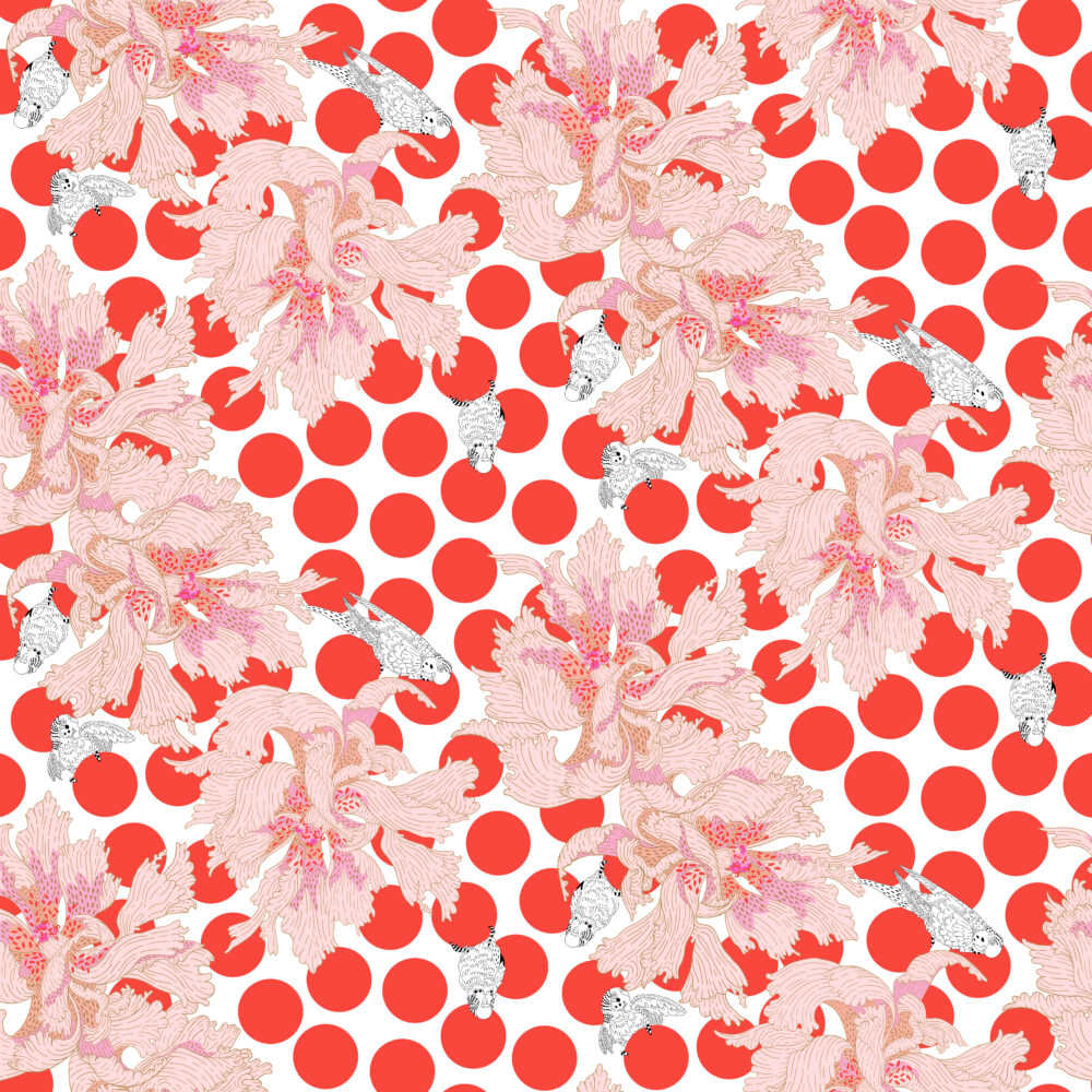 Spotty Peony - Vermilion - PWPE012.VERMILION