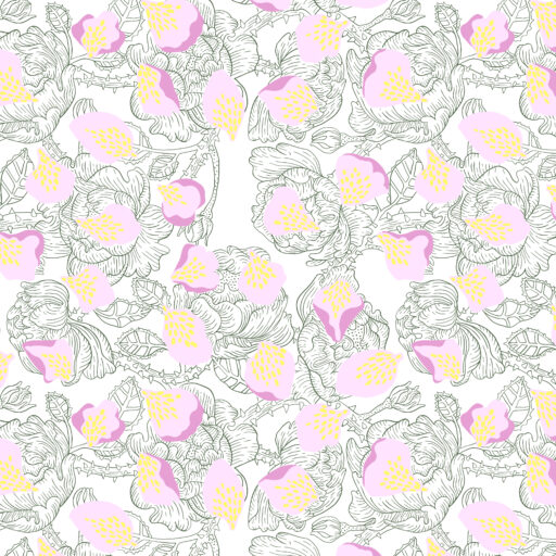 Petals and Roses - Olive - PWPE022.OLIVE