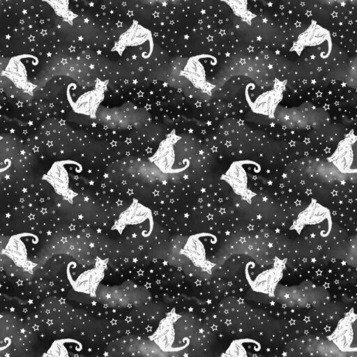 Mystical Cats - Black - 1159G-99
