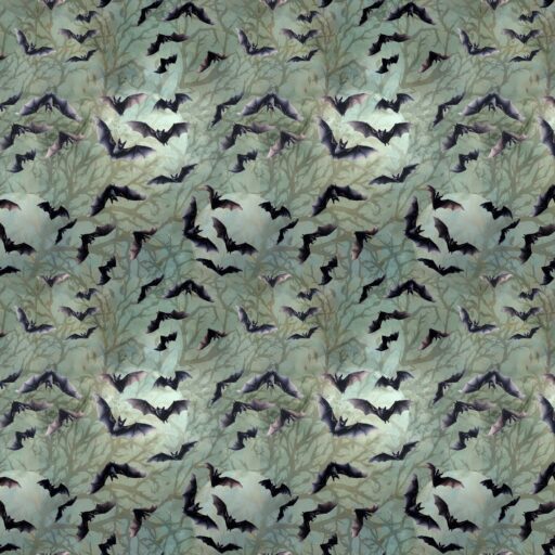 Flying Bats  - Dusty Teal - 1253-11