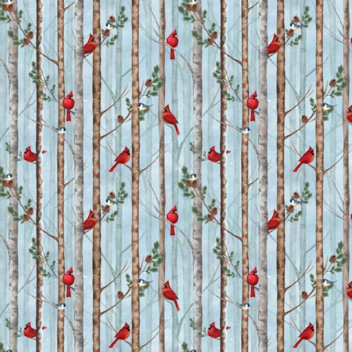 Cardinals in Trees - Blue - 1372-70
