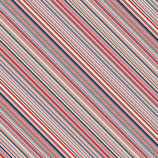 Diagonal Awning Stripe - Cream Multi - 1482-47