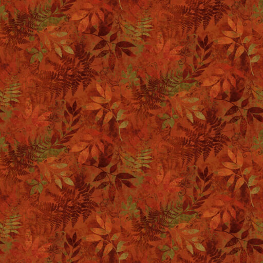 Ferns and Foliage - Pumpkin - 1587-35