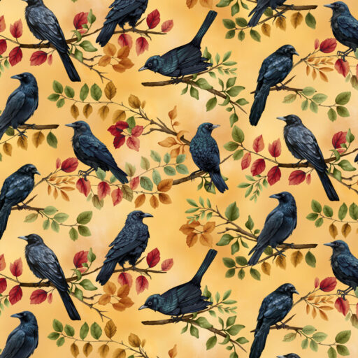 Crow Branches - Gold Multi - 1591-39