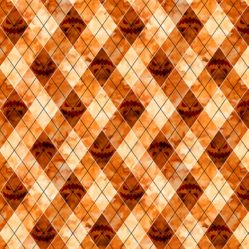 Scary Plaid - Orange - 1646-49