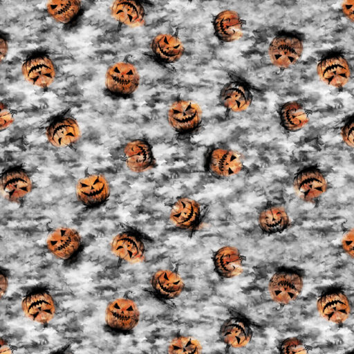 Scary Pumpkins - Grey /Orange - 1647-30