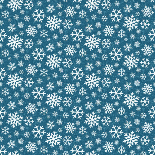 Snow Flakes - Teal/White - 1731-70