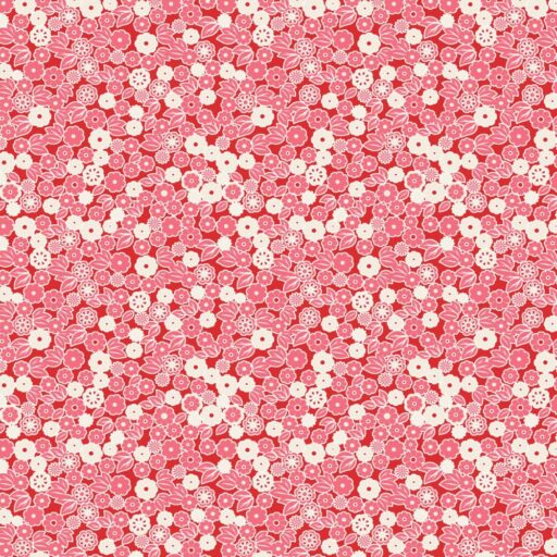 Dense Ditsy Floral - Cherry Red - 1855-88