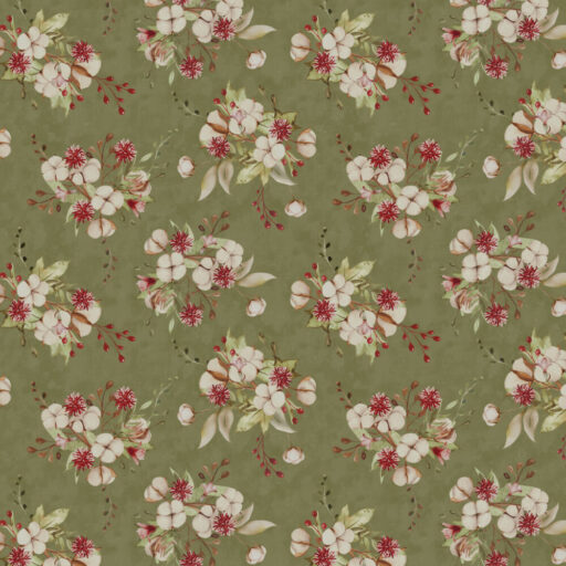 Holiday Floral - Moss - 2200-62