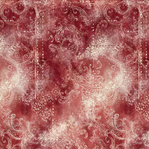 Distressed Paisley - Pomegranate - 2202-81
