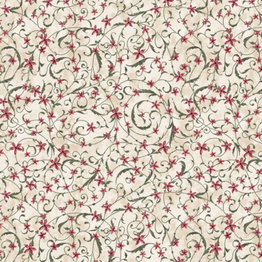 Swirly Floral - Parchment - 2206-41