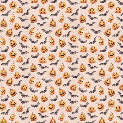 Bats and Pumpkins - Pink - 2359-22