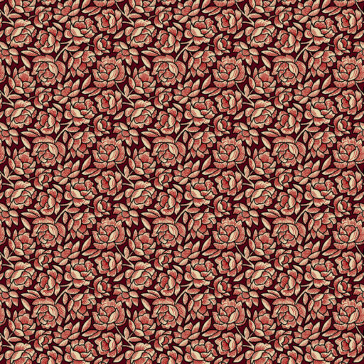 Flower Picking - Cranberry - 2904-88