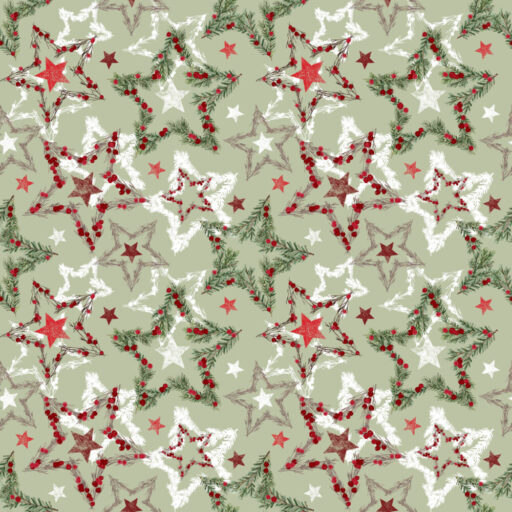 Star Garland - Sage - 2905-61