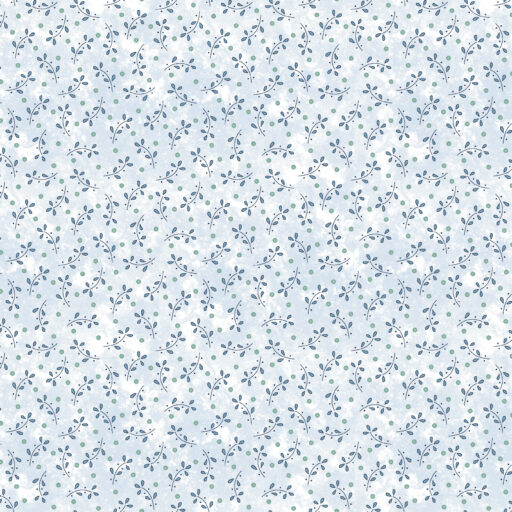 Tossed Sprigs - Pale Blue - 3104-17