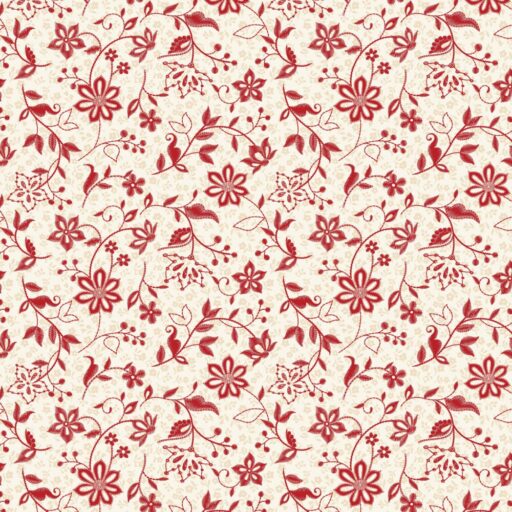 Stitched Floral - Cream - 3279-14