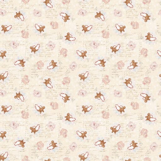 Gingerbread Men - Cream - 3444-14