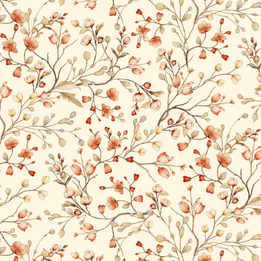 Allover Small Flower - Cream - 3757-44