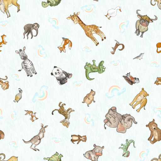 Animal Toss - Pale Blue - 3888-11
