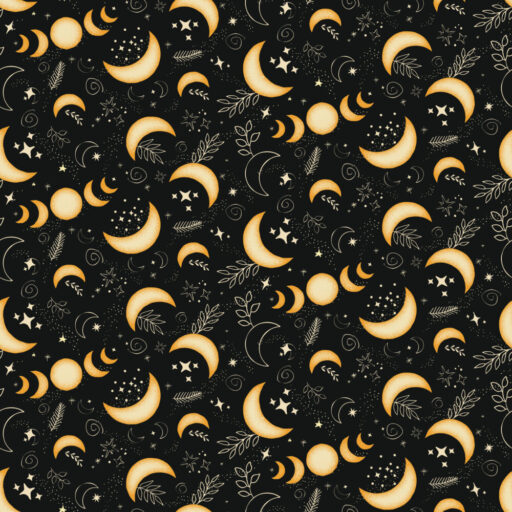 Moons and Stars - Black - 5562F-99