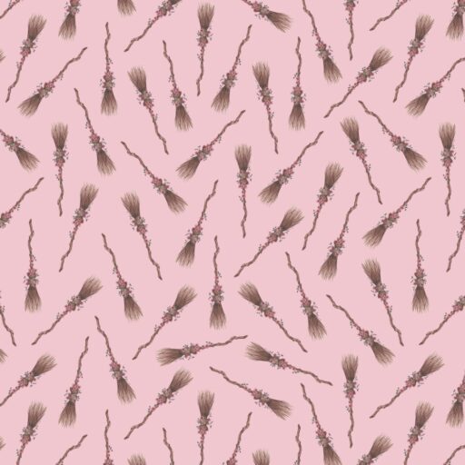 Brooms & Blooms - Pink - 5840-22