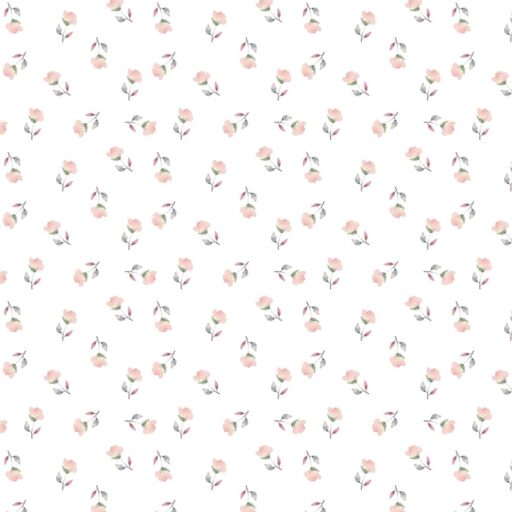Blushing Sprigs - White - 5845-01