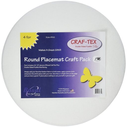 67.PM3 Bosal placemat round craft-tex plus- double sided fusible
