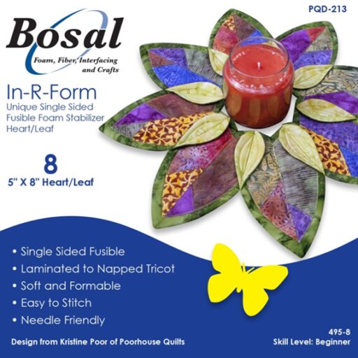 67.495.8  Bosal 5 8" heart leafs in-rform 8/ pack pr. pk."