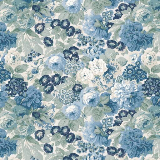 Rose & Peony Medium - PWSA017-BLUE