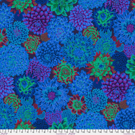 Dancing Dahlias - PWPJ101.BLUE