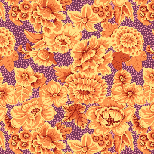 Floral With Dots - PWGP002.PLUM