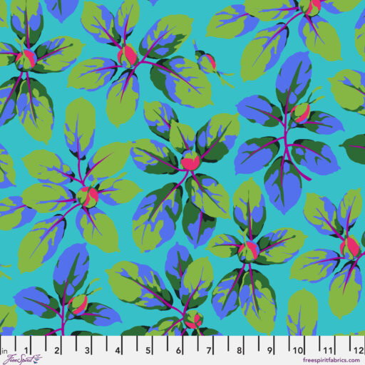 Rose Leaves - Blue - PWMD005.BLUE