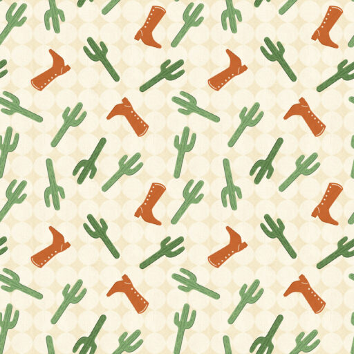 Cactus & Boots - Cream - T115-011-184