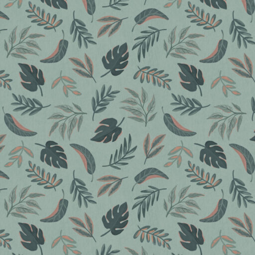 Leaf Toss - Light Teal - T120-003-885