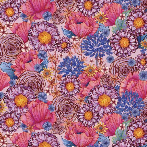 Packed Floral - Purple - T130-009-657