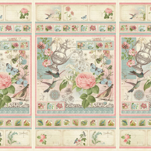 Botanical Tea Large Panel - Multi - W130-044-175