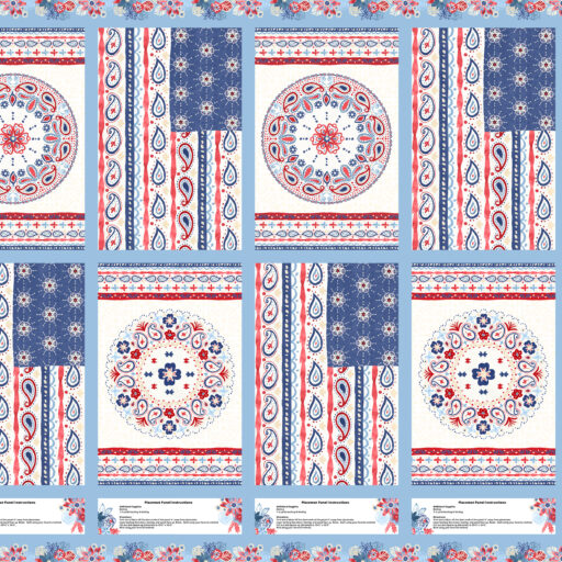 Festive Freedom Placemat Panel - Multi - W170-002-715