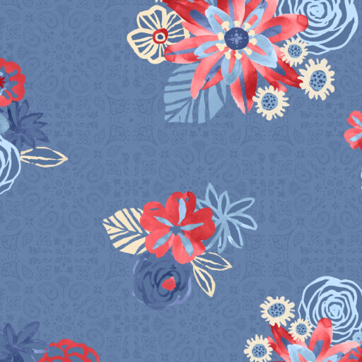 Bouquets - Denim - W170-005-757