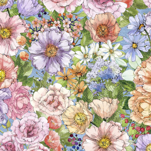 Packed Floral - Multi - W175-022-745