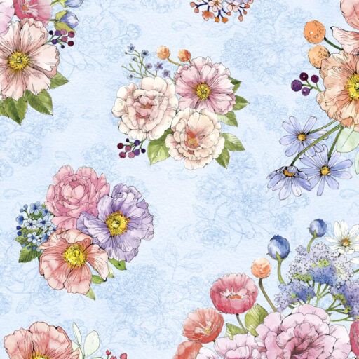 Bouqet Toss - Blue - W175-023-756
