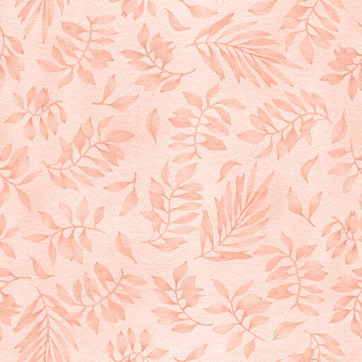 Tonal Leaves - Coral - W175-029-454