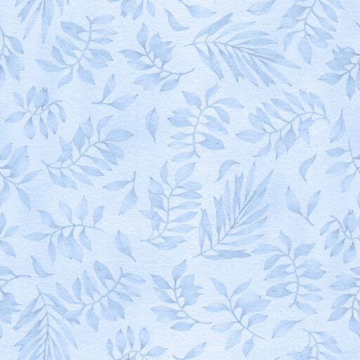 Tonal Leaves - Blue - W175-029-777