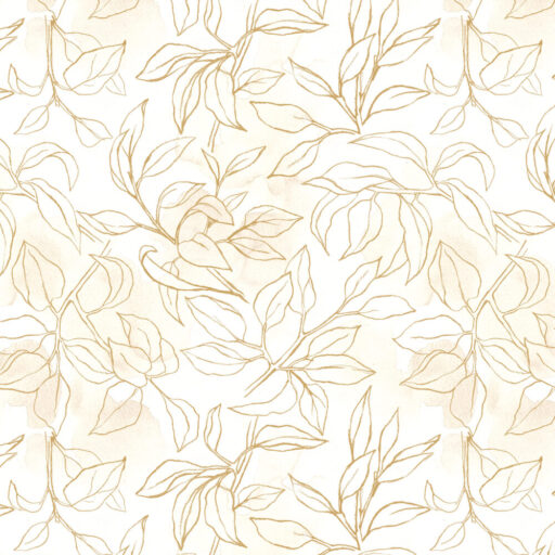 Leaf Outlines - Golden - W205-009-113