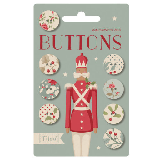 400072 Merry Little Christmas Button - 16mm