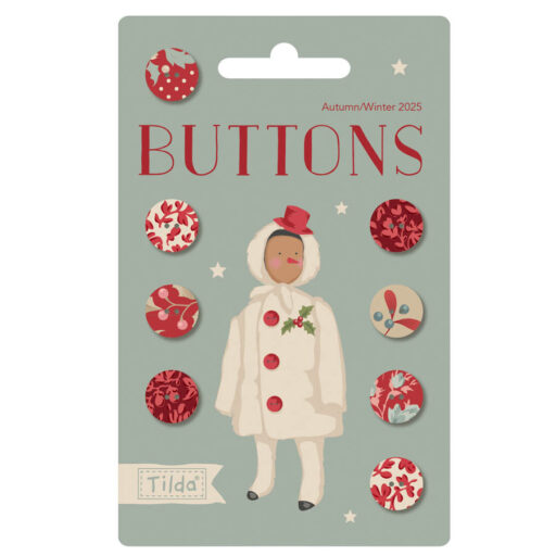400073 Merry Little Christmas Button - 12mm