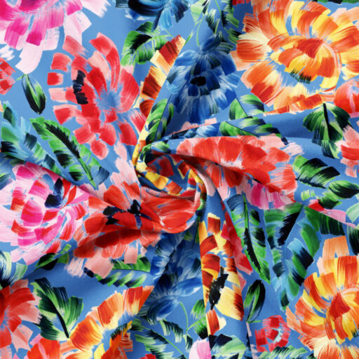 Brush Stroke Floral - Blue - 21260101-02