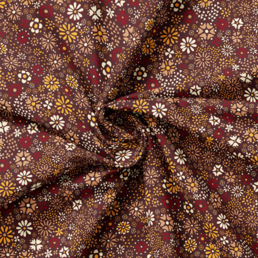 Dense Ditsy Floral - Dark Brown - 30260105-02